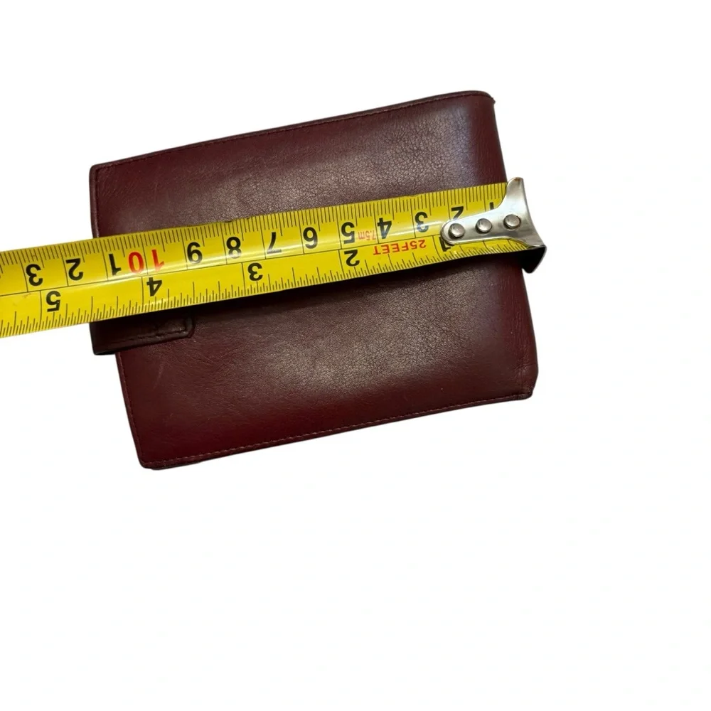 Balenciaga burgundy leather men’s bifold wallet vintage